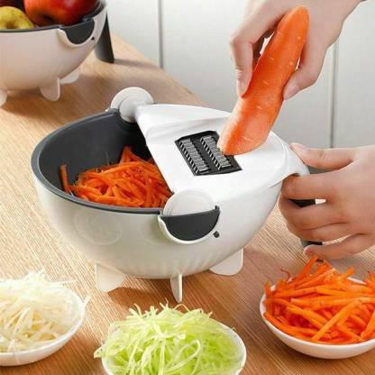Multifunctional Vegetable Fruits Cutter/Slicer Shredder with Rotating Drain Basket